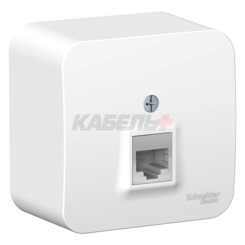 BLANCA О/У РОЗЕТКА компьютерная RJ45, кат.5E, ИЗОЛ.ПЛ., БЕЛЫЙ