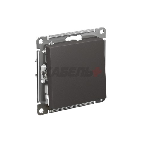 ATLASDESIGN 1-клавишный ВЫКЛЮЧАТЕЛЬ, сх.1, 10АХ, механизм, БАЗАЛЬТ