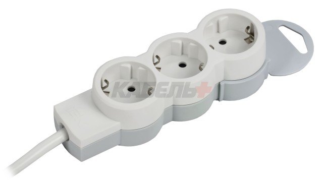 STANDARD Удлинитель У03 3 места 2P+PE 3м 3х1,5мм2 16А белый IEK