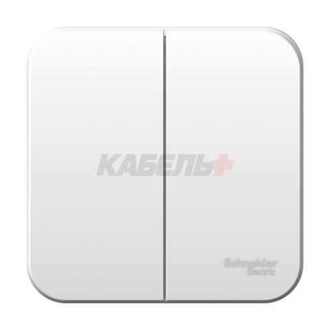 BLANCA О/У 2-клавишный ВЫКЛЮЧАТЕЛЬ (сх.5) ИЗОЛ.ПЛ., 10А, 250В, БЕЛЫЙ