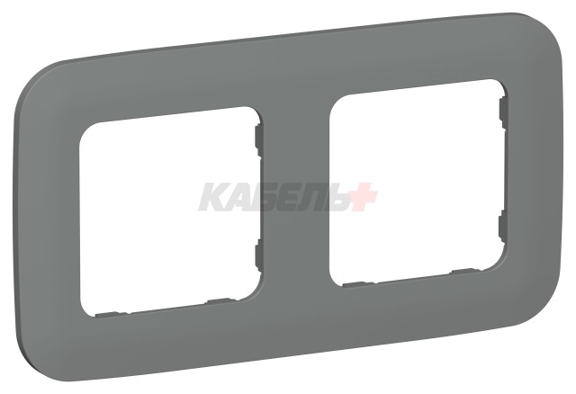 FLITE Рамка 2-местная РУ-2-А-ФлМА мокрый асфальт IEK