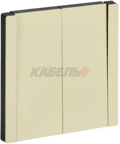 FORTE&PIANO Выключатель 2-клавишный 10А FP805M металл серый сланец IEK
