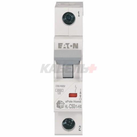 Авт. выключатель HN-C50/1, 1P, 50A, х-ка C, 6кА