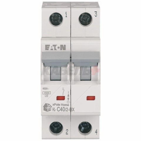 Авт. выключатель HN-C40/2, 2P, 40A, х-ка C, 6кА