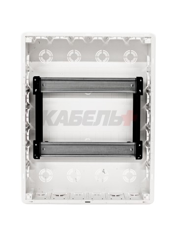 Щиток 24 мод встраиваемый FRAME, белый, с прозрачной дверцей, с 4 шинами PEN (2шт на 8 отв. и 2шт на 6 отв.)