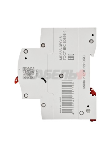 Автоматический выключатель YON max типа MD63S, 4,5кА, 3 полюса, хар-ка C, 16А DKC