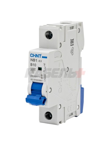 Автоматический выключатель NB1-63 1P 10A 6kA х-ка B (DB) (R)