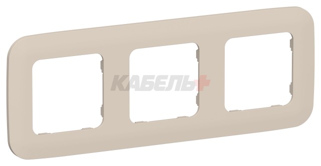 FLITE Рамка 3-местная РУ-3-А-ФлЛ льняной IEK