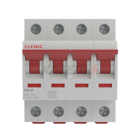 Выключатель нагрузки модульный YON max типа MSD, 4 полюса, 63А DKC