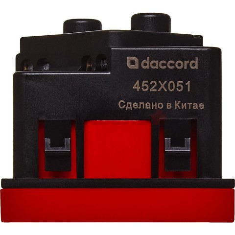 Розетка 45град с заземляющим контактом без защитной шторки и винтовым зажимом (2 модуля) красная