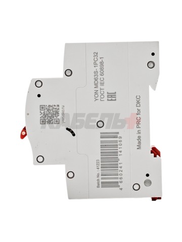 Автоматический выключатель YON max типа MD63S, 4,5кА, 1 полюс, хар-ка C, 32А DKC