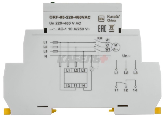 Реле контроля фаз ORF-05 трехфазное 220-460В AC IEK