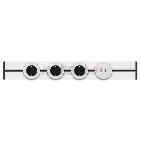 MULTITRACK Розетка 2хUSB (тип А+С) 18 Вт,  5 В/3 А БЕЛЫЙ