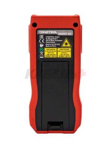 Дальномер лазерный SMART 60 (Красный - 60 м / +- 1,5 мм / 2хААА / Чехол), CONDTROL