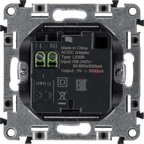 Valena Life - Зарядное устройство 2xUSB Type C+C, 3000мА, слоновая кость (инд. упаковка)