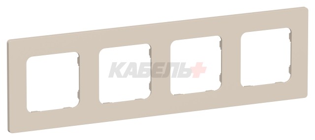 FLITE Рамка 4-местная РУ-4-К-ФлЛ льняной IEK