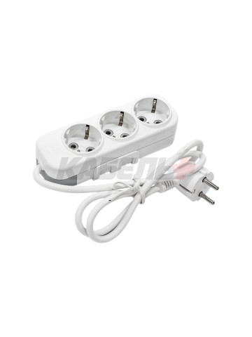 EL-BI,Myra,удлинитель 3гн1м с/з белый,527-010201-311