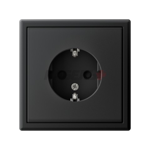 ARTGALLERY РОЗЕТКА с заземлением со шторками, 16А, механизм, КАРБОН