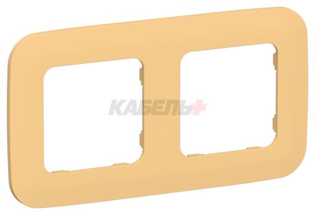 FLITE Рамка 2-местная РУ-2-А-ФлЗ золотарник IEK