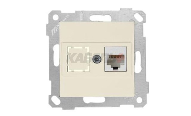 Rita - Розетка 1хRJ-45 кат. 6 UTP, сл.кость