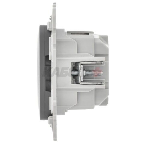 FLITE Розетка с заземлением с защитными шторками безвинтовое крепление 16А РСш11-1-ФлМА мокрый асфальт IEK