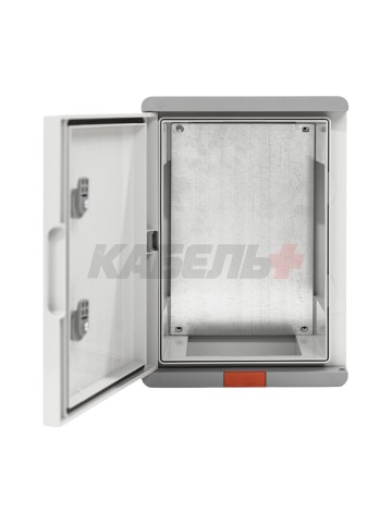 Пластиковый корпус 350х250х150 (ВхШхГ) серая дверь, с монтажной платой, Design Pro Series IP67