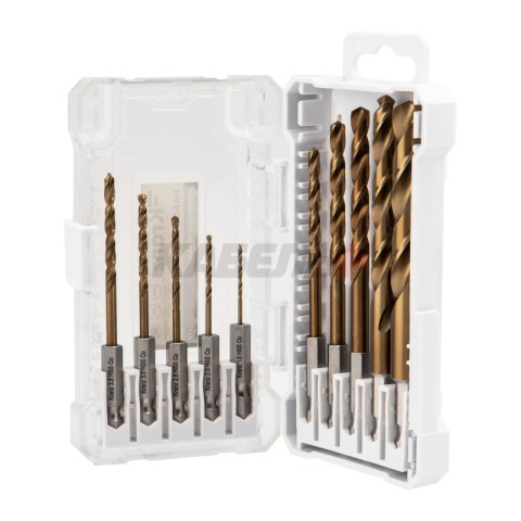 Набор сверл по металлу «Кобальт», 1,5-10 мм, Р6М5К5, шестигранный хвостовик, 10 шт. KRANZ