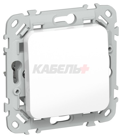 FLITE Выключатель 1-клавишный кнопочный 10А ВС11-2-0-ФлБ белый IEK