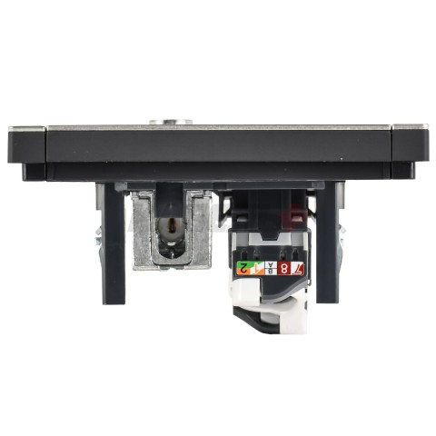 FORTE&PIANO Розетка двойная TV+RJ45 кат.5E FP636M металл шампань IEK