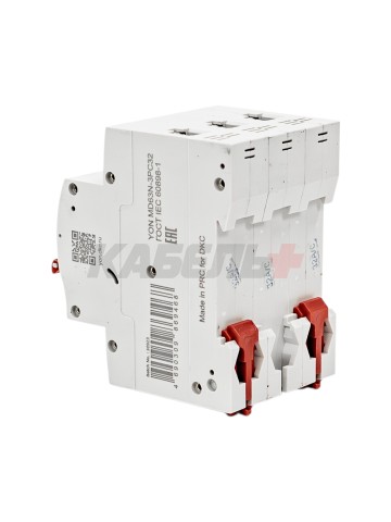 Автоматический выключатель YON max типа MD63N, 6кА, 3 полюса, хар-ка C, 32А DKC