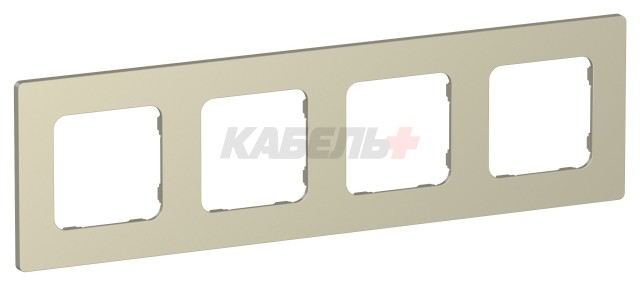 FLITE Рамка 4-местная РУ-4-К-ФлШ шампань IEK