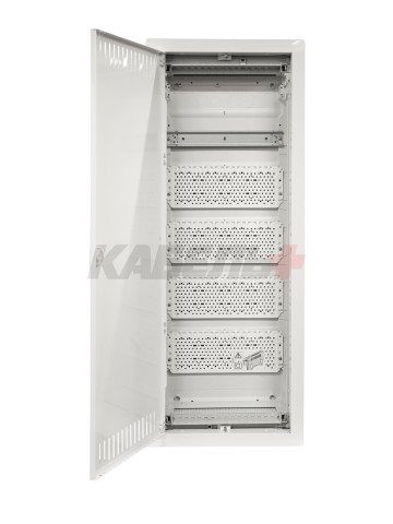 Щит скрытой установки Multimedia, (881х348х89) IP-30 // Hager - Volta (Белая дверь с перфорацией)