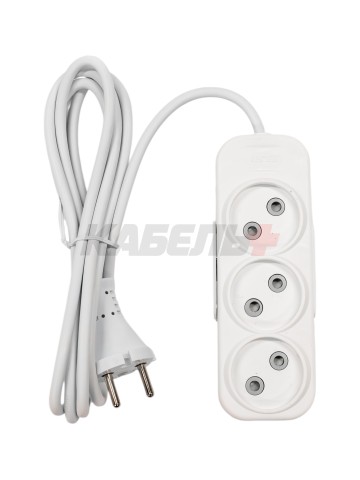 EL-BI,Myra,удлинитель 3гн2м б/з белый,527-110202-360