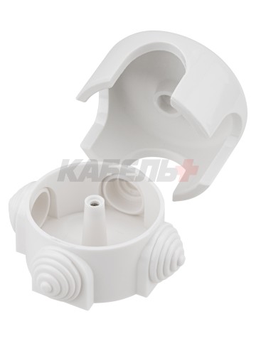 Коробка распаячная фарфоровая D7,8х4,5см белая TDM