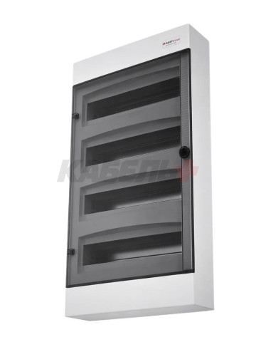 N4x18C, Щит навесной, 4 ряда, 72 мод., прозрач. дверца, IP40