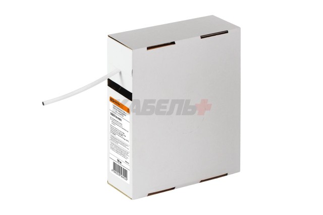 Термоусаживаемая трубка ТУТнг 4/2 белая в коробке (10 м/упак) TDM