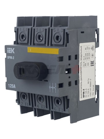 Выключатель-разъединитель модульный ВРМ-2 3P 125А IEK