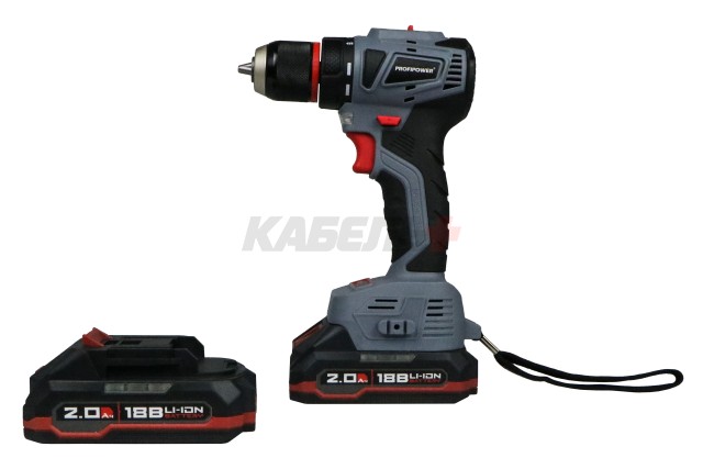 Аккумуляторный шуруповерт бесщеточный T0056 ProfiPower MKBL-20B (Li-ion-2шт, 20В-2.0Ач, З/У, 0,8-10мм, кейс)
