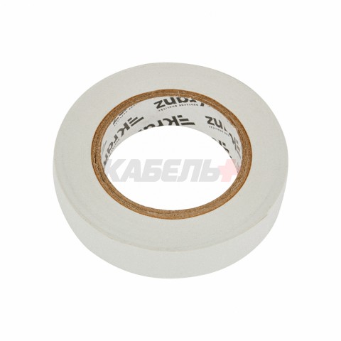 Изолента ПВХ 0,13х15мм, 20м, белая KRANZ.