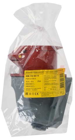 Розетка стационарная CCИ-115 3Р+РЕ+N 16А 380-415В IP44 IEK