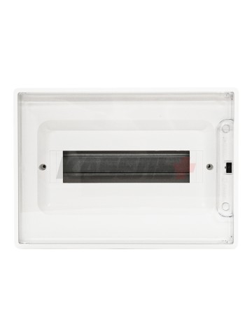 Щиток 12 мод настенный FRAME, белый, с прозрачной дверцей, с 2 шинами PEN на 6 и 8 отв. DKC