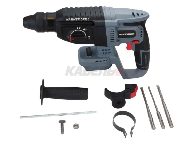Аккумуляторный перфоратор беcщеточный ProfiPower MKDHR-18V (без акб, 2Дж, 3 режима, в коробке)