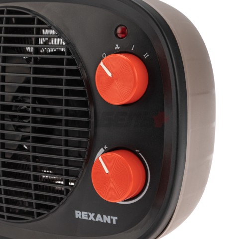 Тепловентилятор электрический настольный 2кВт со спиральным нагревательным элементом, черный REXANT