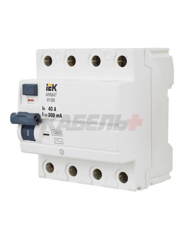 ARMAT Выключатель дифференциального тока R10N 4P 40А 300мА тип A IEK