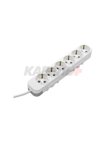 EL-BI,Myra,удлинитель 6гн5м с/з белый,527-010205-621