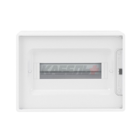 Щиток 12 мод настенный FRAME, белый, с прозрачной дверцей, с 2 шинами PEN на 6 и 8 отв. DKC