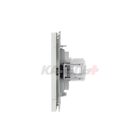 Компьютерная розетка RJ-45 без шторки, кат.5е двойная, KANT, белый песок DKC