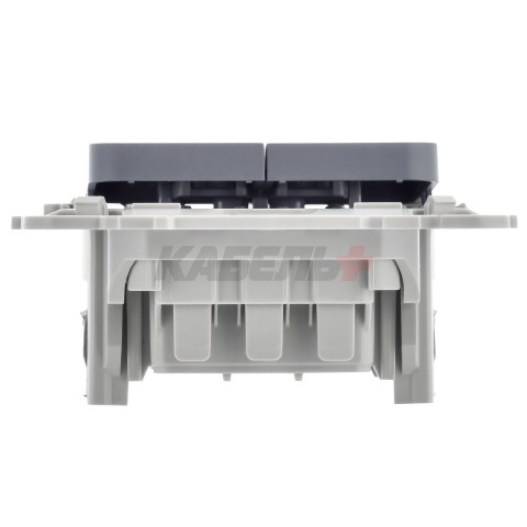 FLITE Выключатель 2-клавишный 10А ВС12-1-0-ФлМ маренго IEK