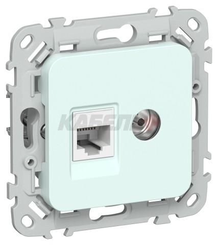 FLITE Розетка 2-местная RJ45/TV категория 5Е UTP РКТВ5е-2-0-ФлХЛ холодный лед IEK