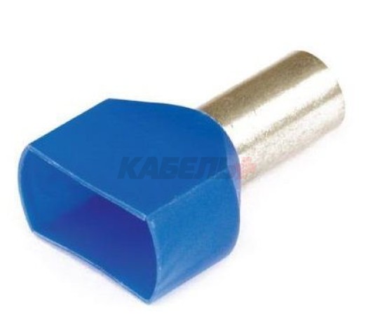 Наконечник-гильза НГИ2 GNGI-E2-2x2,5-12 Синий, 100 штук.